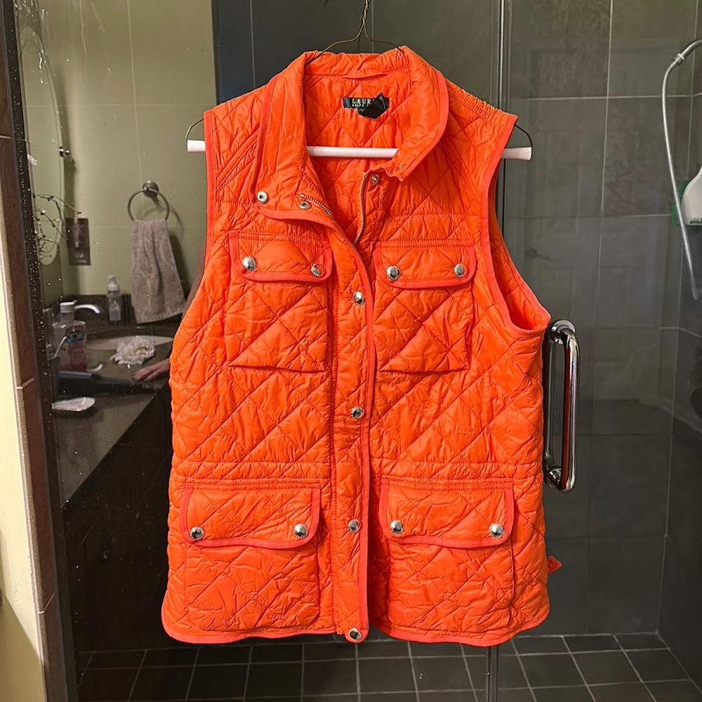 Ralph Lauren Quilted vest barely worn Ladies XL